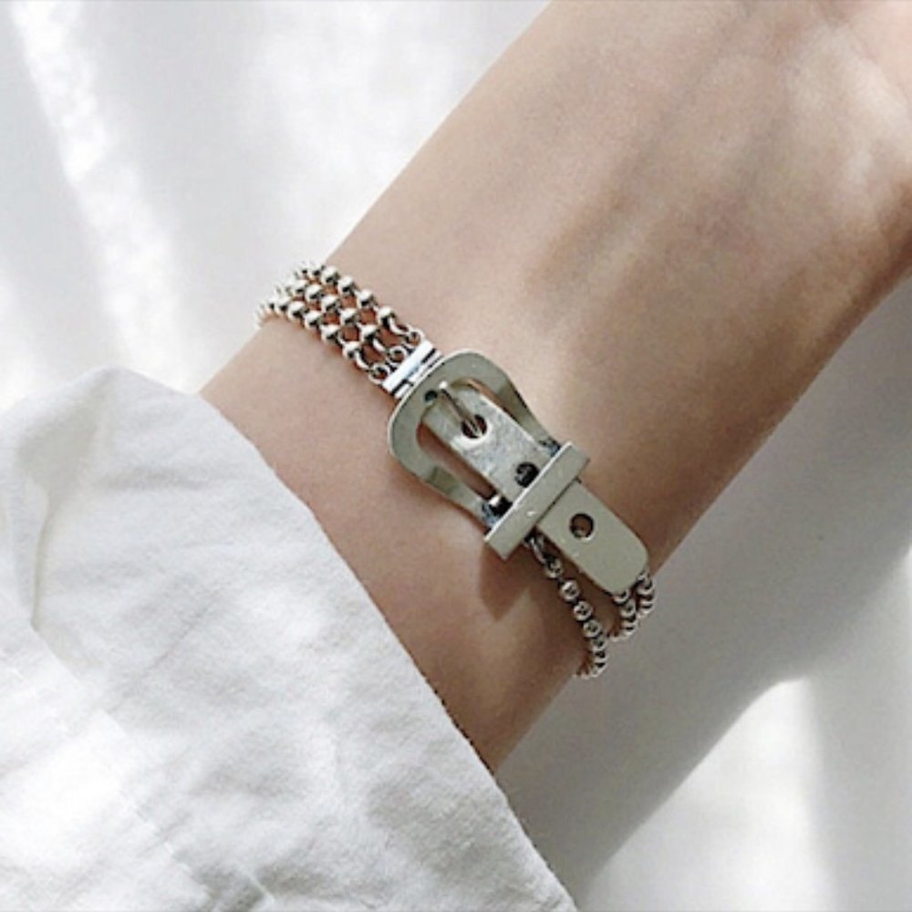 BUCKLE BRACELET STERLING SILVER - Picture 7 of 8